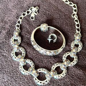 Brighton necklace, bracelet and post earring set.